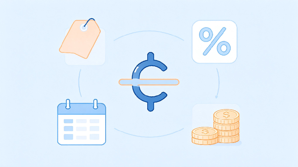 示意图：分销佣金规则的配置要素