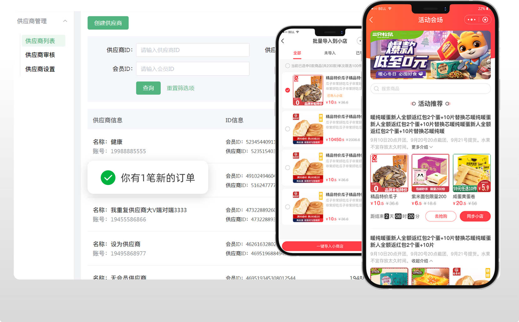同城团购团长订货场景示意图