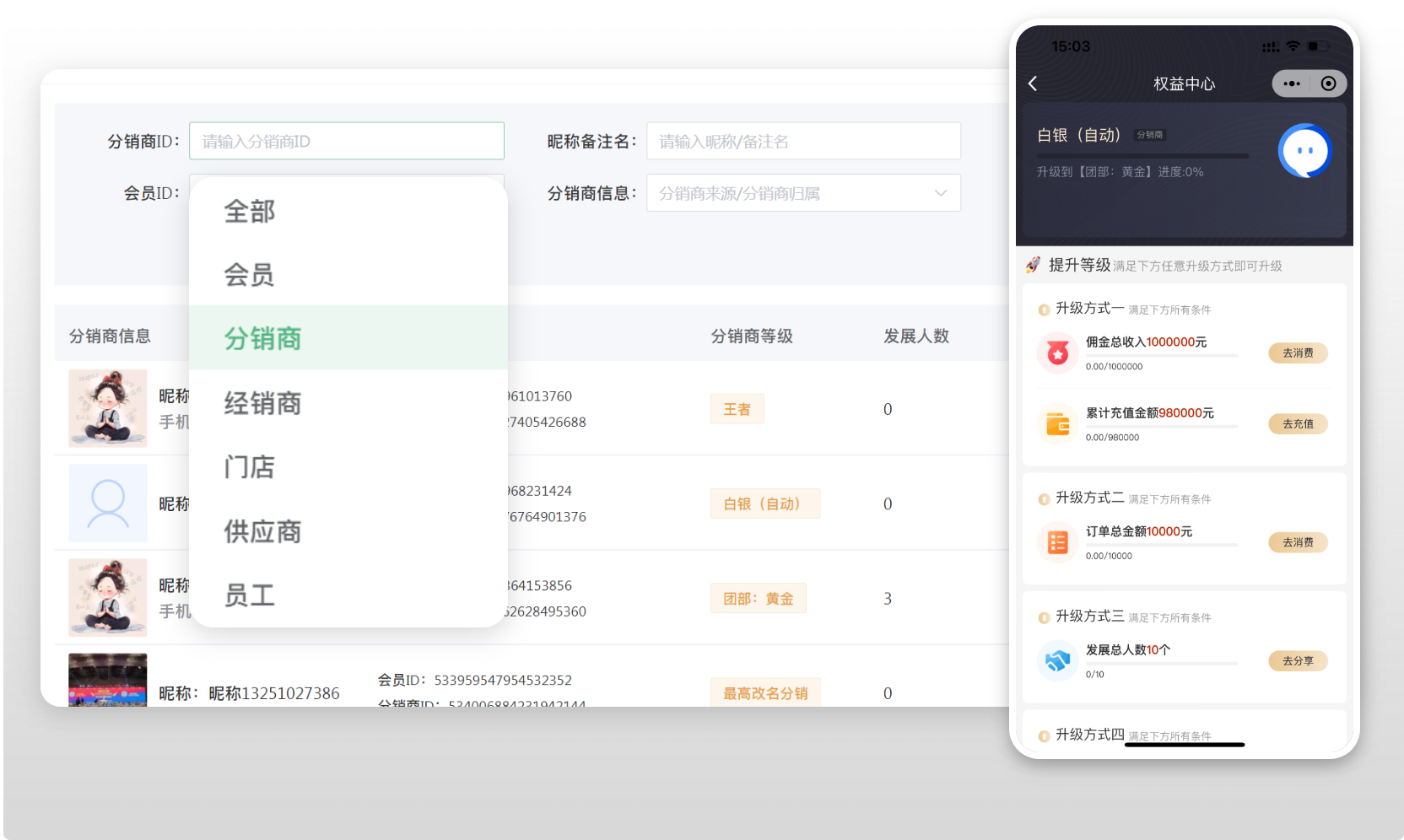 二级分销招募推广员场景示意图