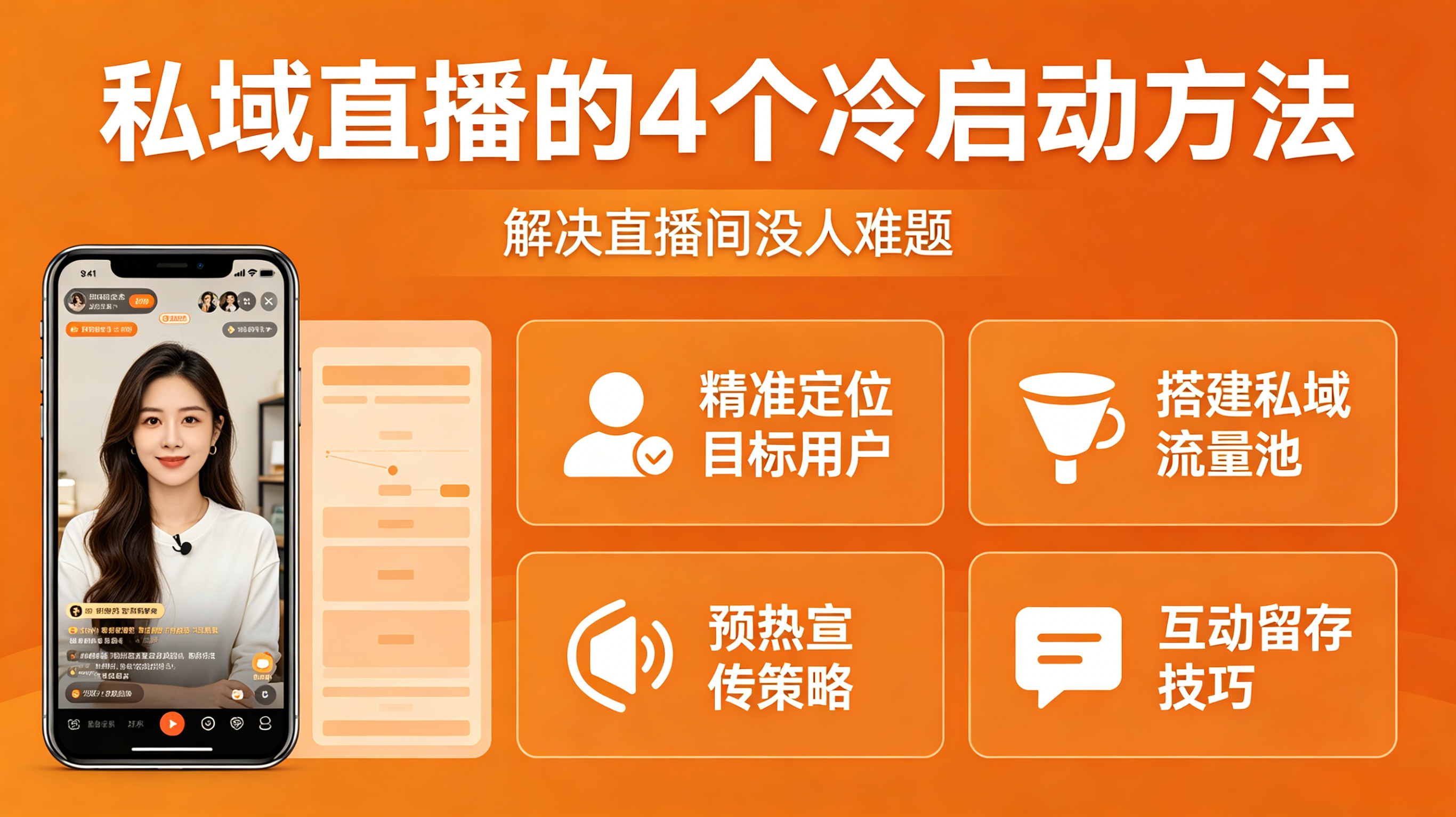 直播间没人?私域直播的4个冷启动方法